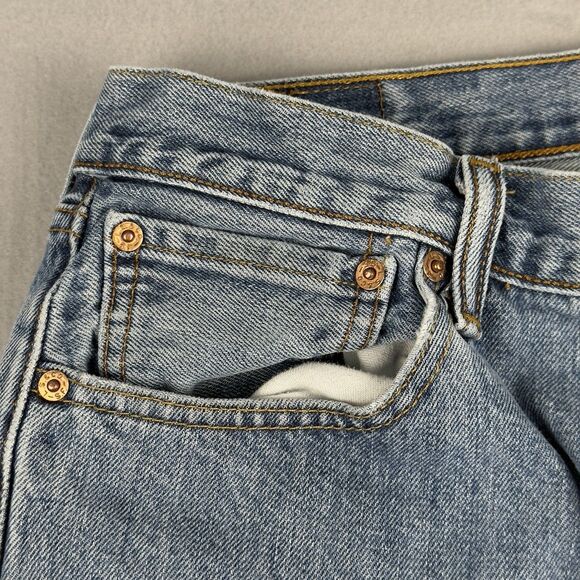 Levi's 501xx Jeans Mens 36x29 Straight Leg Button Fly Blue Denim Light Wash - Picture 10 of 16